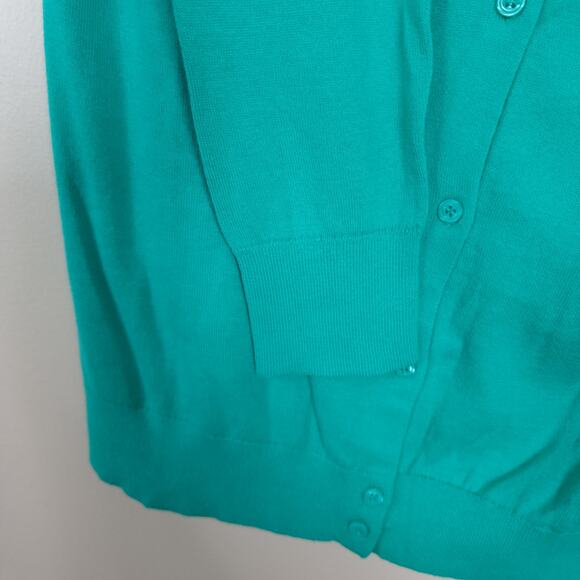 J.CREW Classic cotton cardigan sweater in Green Size S - Picture 5 of 9